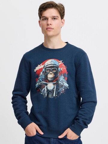 Sweat-shirt BLEND en bleu : devant