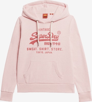 Sweat-shirt 'Heritage' Superdry en rose : devant