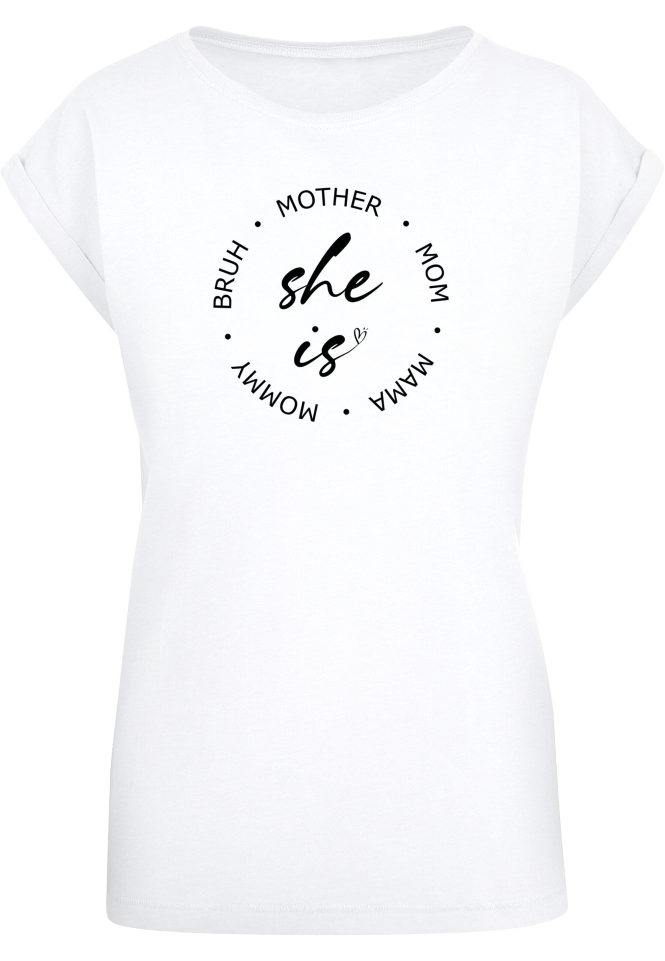 T-shirt 'Ladies Mothers Day - She is' Merchcode en blanc : devant