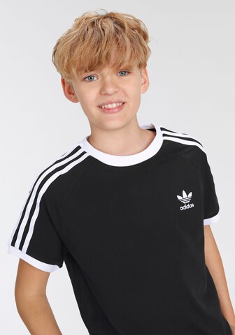 Tricou 'Adicolor 3-Stripes' de la ADIDAS ORIGINALS pe negru