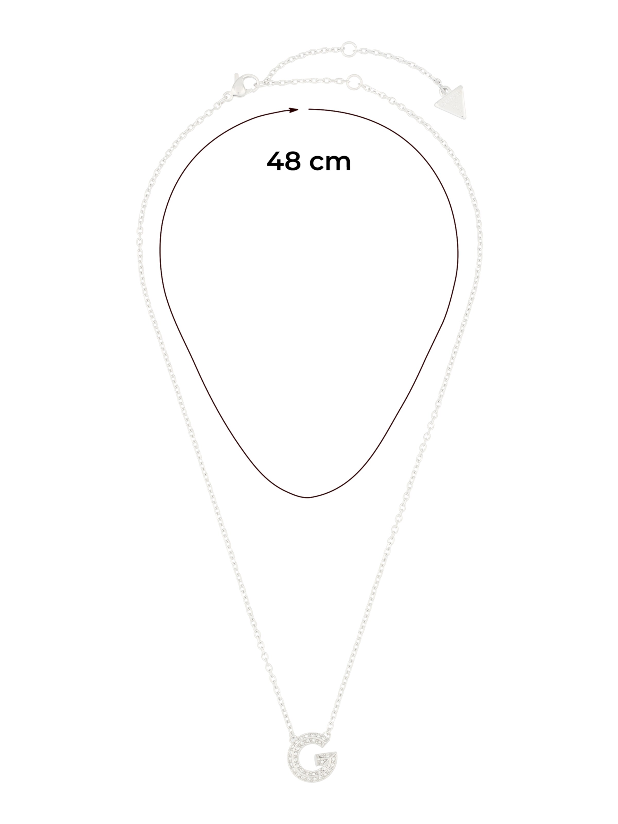 GUESS Řetízek – stříbrná