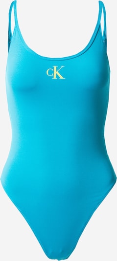 Calvin Klein Swimwear Badeanzug in hellblau / gelb, Produktansicht