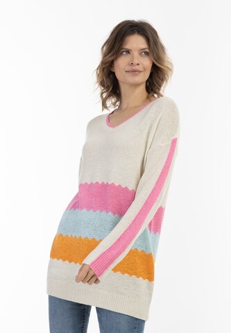 Pull-over usha BLUE LABEL en blanc : devant