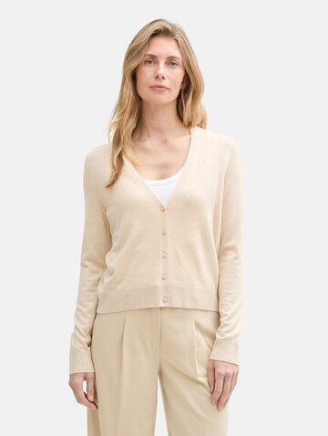 TOM TAILOR Strickjacke in Beige: Vorderseite