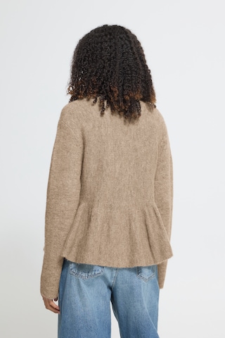 ICHI Gebreid vest in Bruin