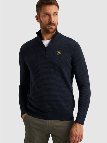 PME Legend Neulepaita 'Pullover with half zipper' värissä sininen: etupuoli