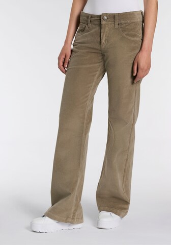 Herrlicher Flared Jeans in Brown: front