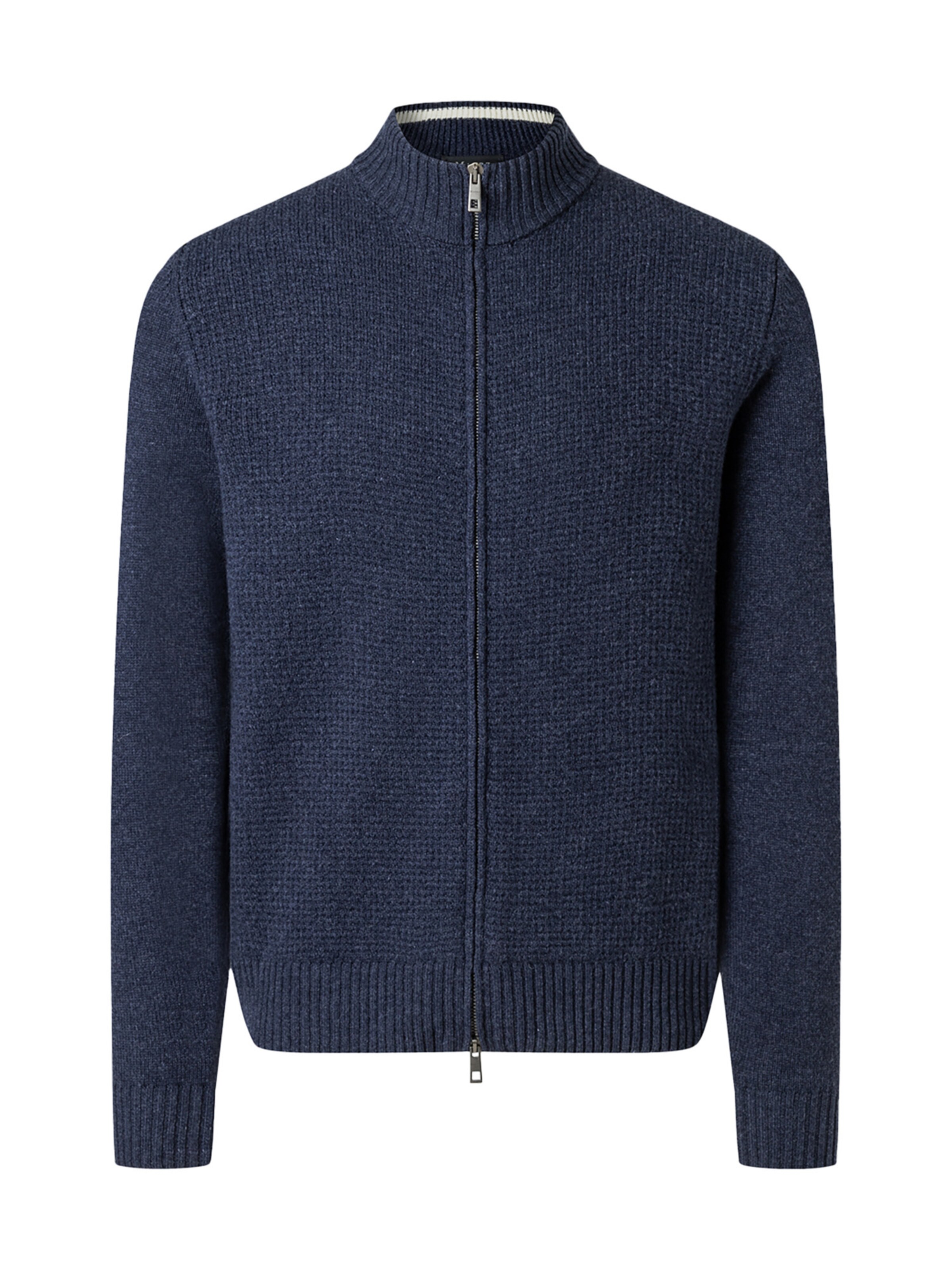 Vestes en maille MAERZ Muenchen en bleu : devant