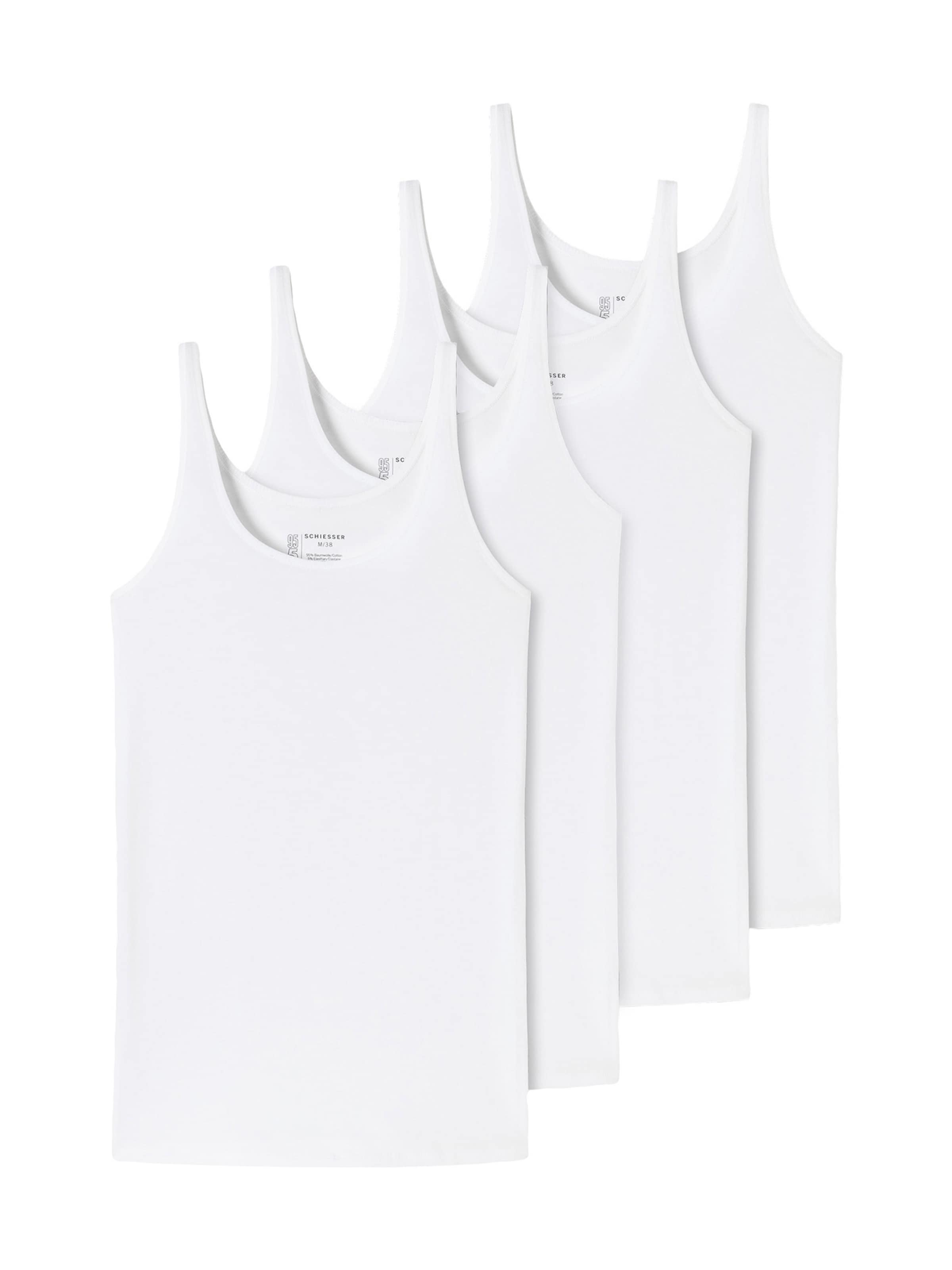 SCHIESSER Top ' 95-5 Serie ' in Wit: voorkant