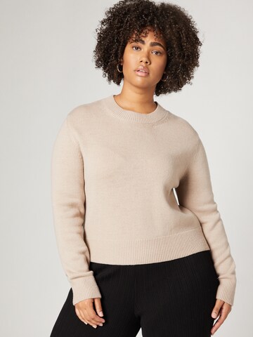 A LOT LESS Pullover 'Blakely' i brun: forside