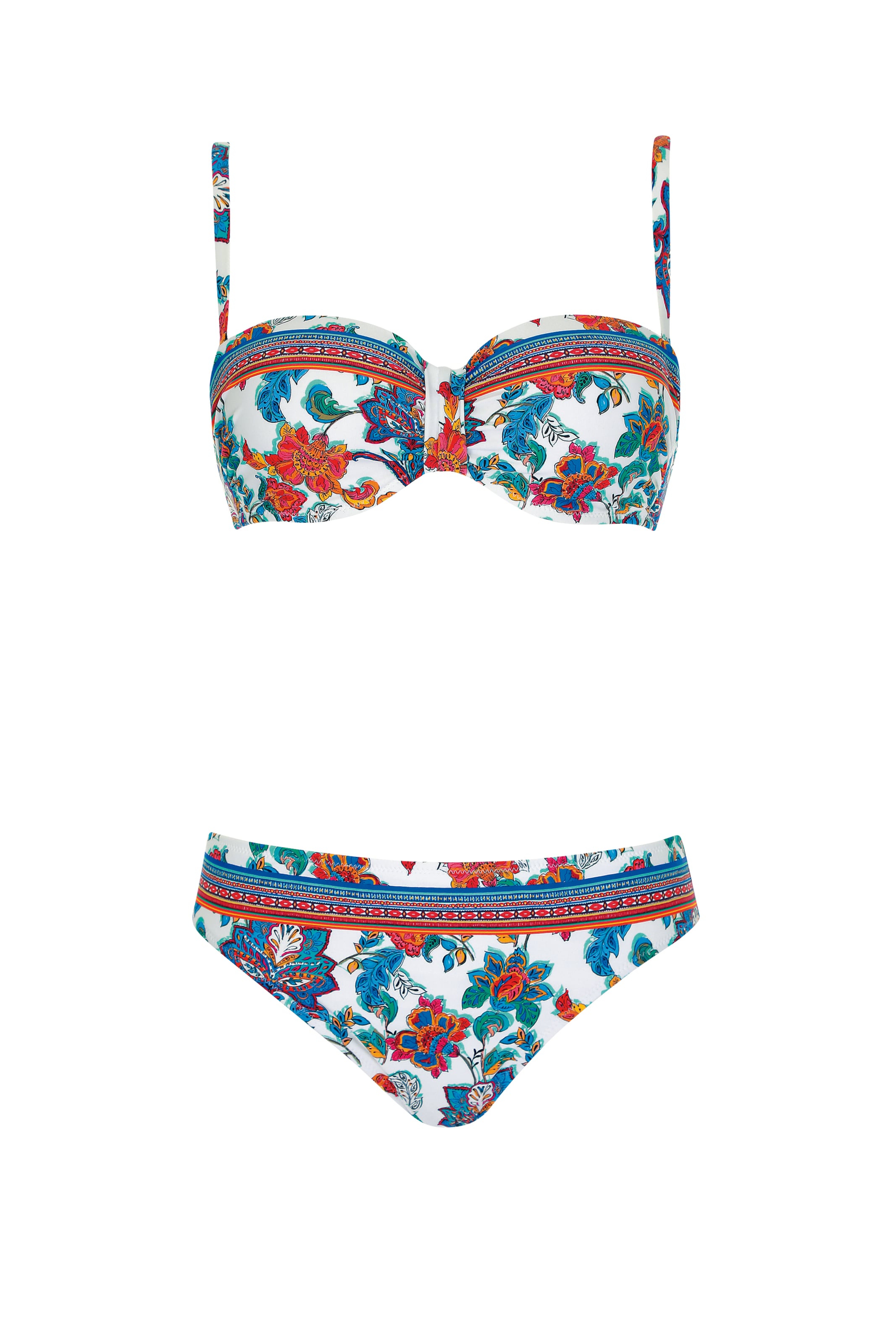 OLYMPIA Balconette Bikini i hvid: forside