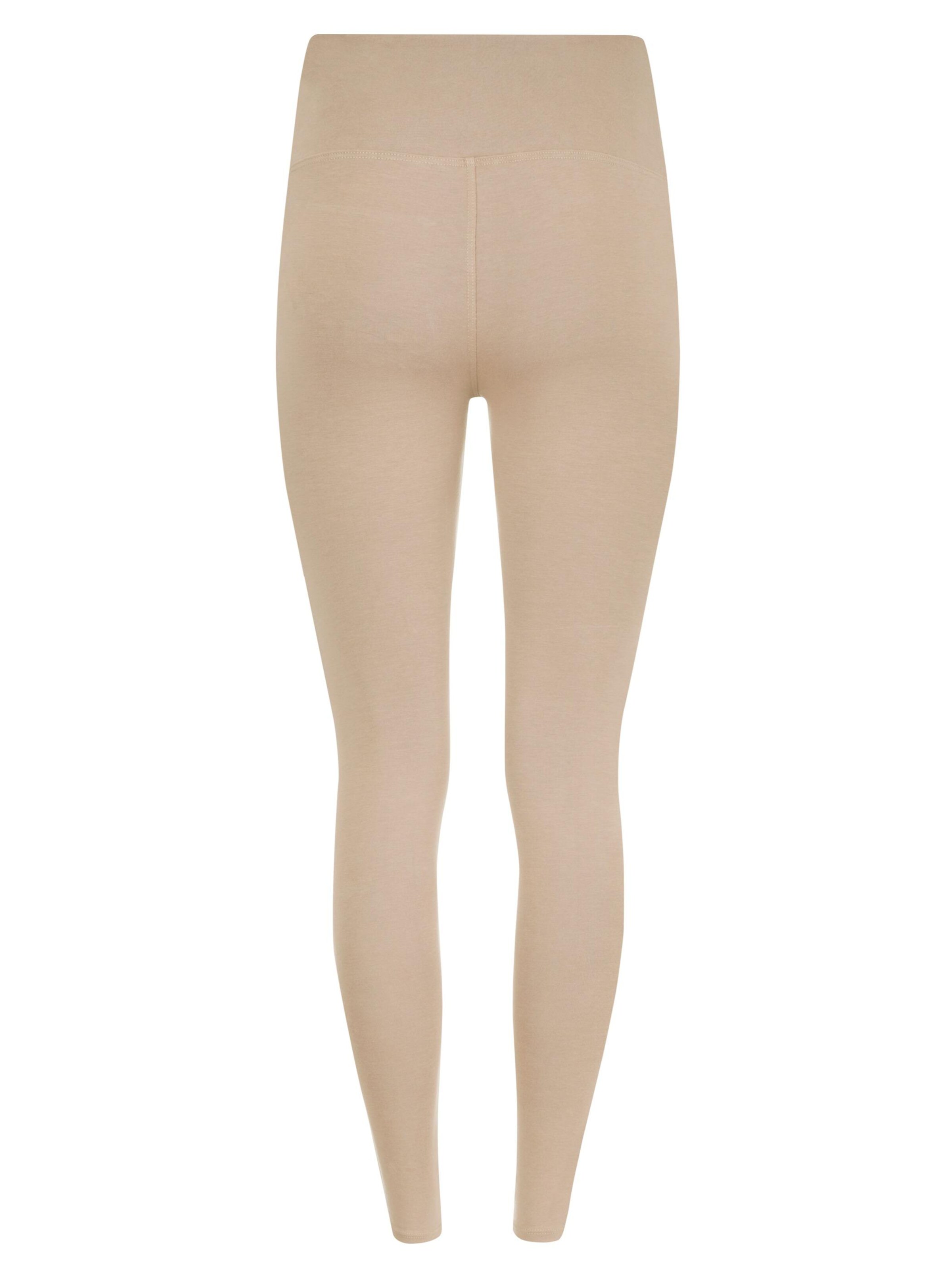 Evoni Slimfit Leggings 'aus Baumwolle mit hohem Bund'‌‌‌ in Braun