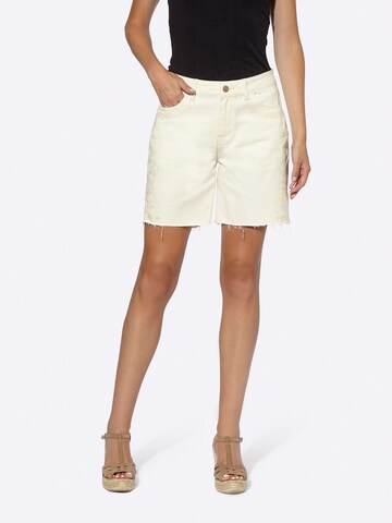 Regular Pantalon heine en beige : devant