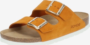 ROHDE Mules in Orange: front