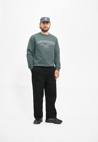 Cleptomanicx Sweatshirt 'College Type' in Green