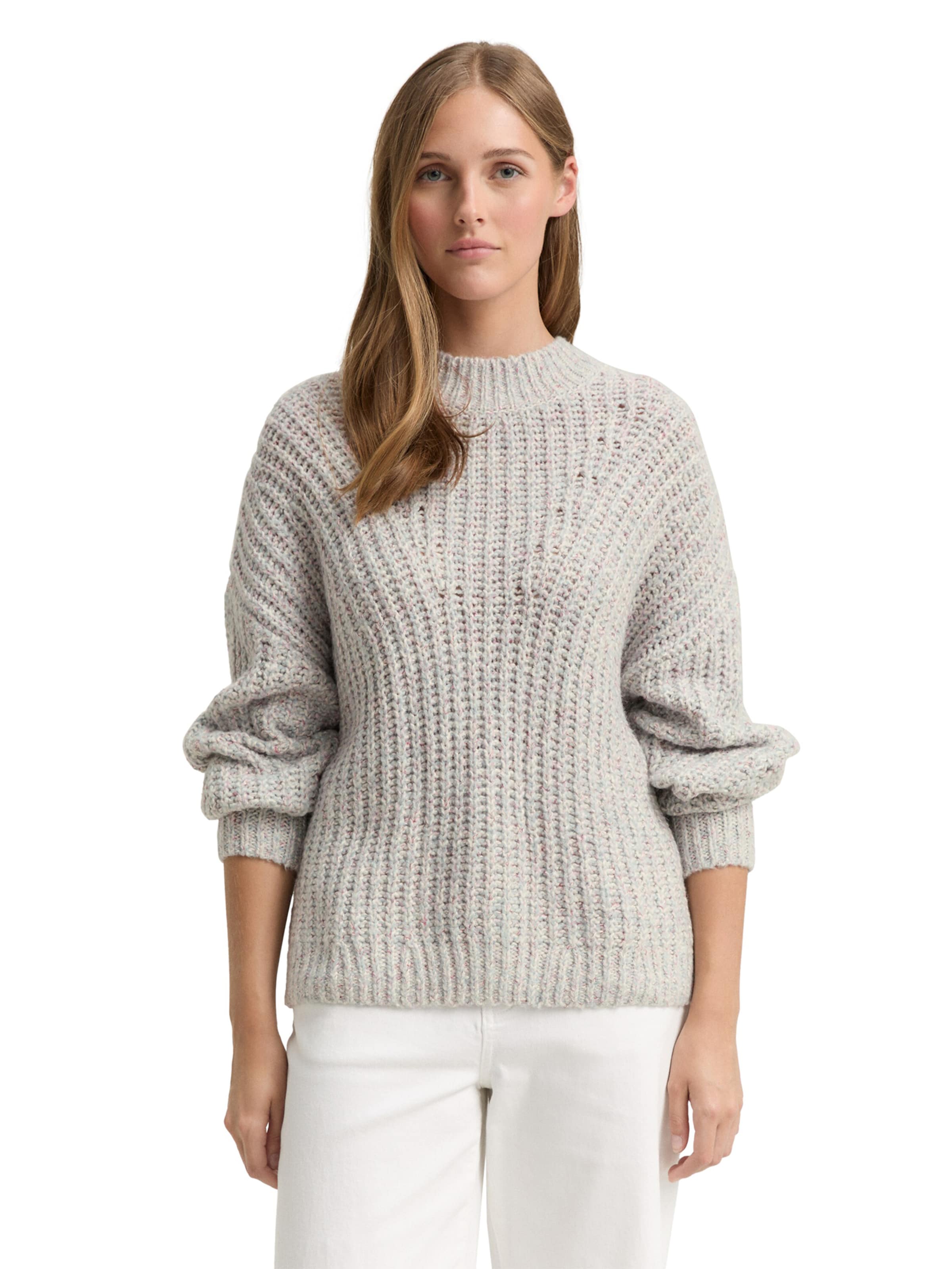 TOM TAILOR DENIM Πουλόβερ σε πράσινο: μπροστά