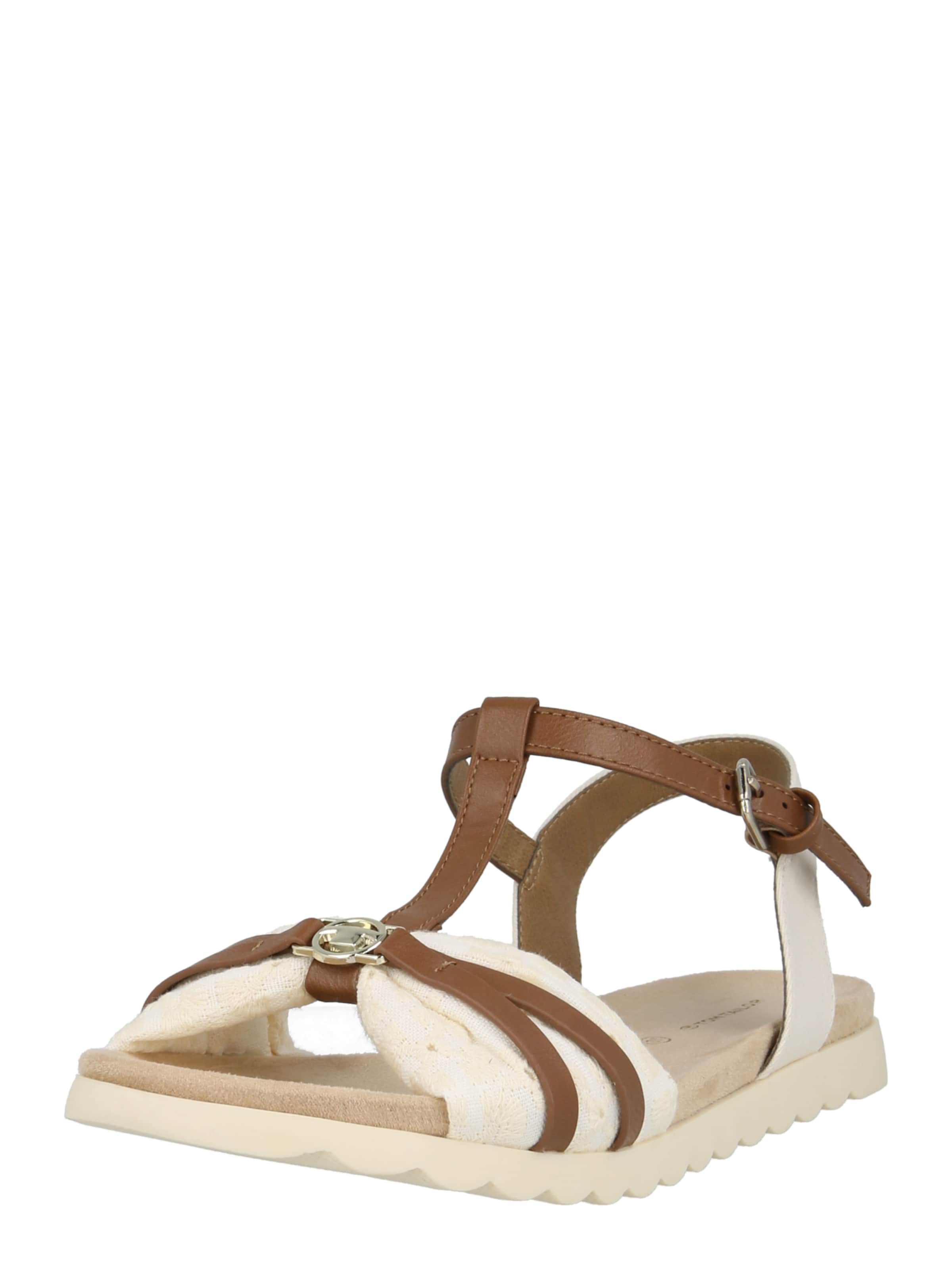 TOM TAILOR Strap Sandals in Beige: front