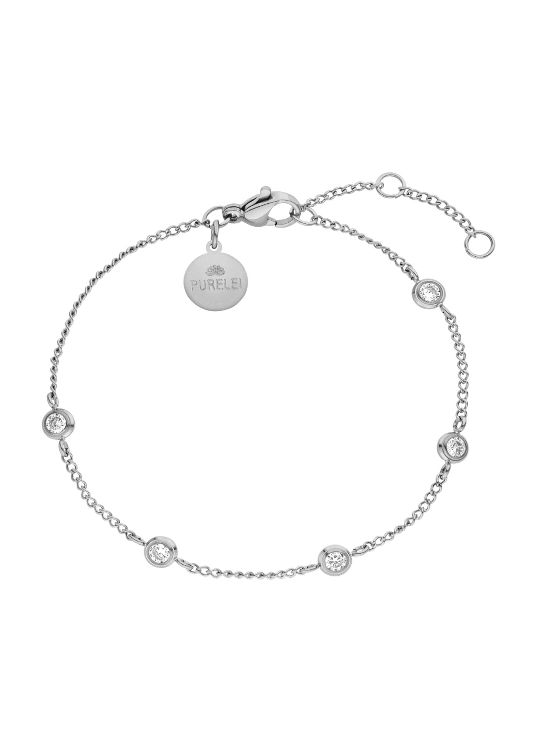 PURELEI Fußschmuck 'Spotlight' in Silber: Vorderseite
