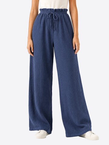 Wide Leg Pantalon ' Liska ' Seasons of April en bleu : devant