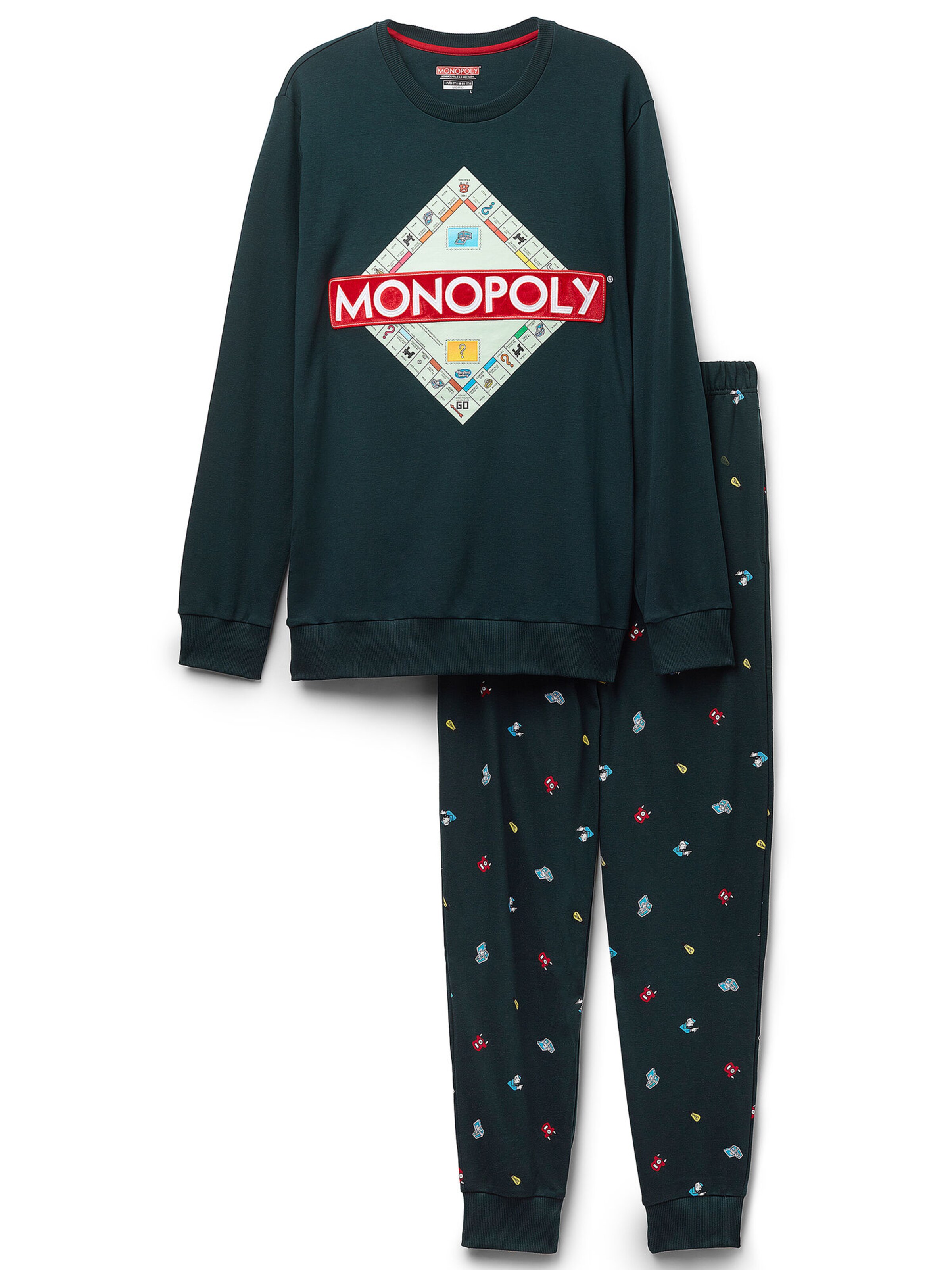 IUMAN Intimissimi Uomo Pyjama 'Hasbro Monopoly' in Blau: Vorderseite
