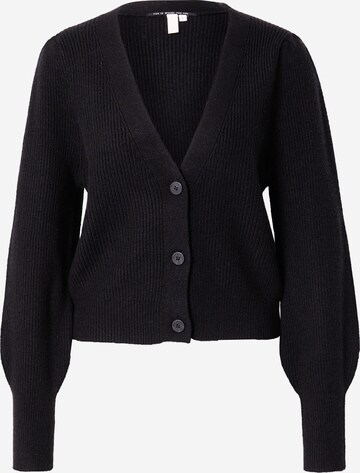 QS Knit Cardigan in Black: front