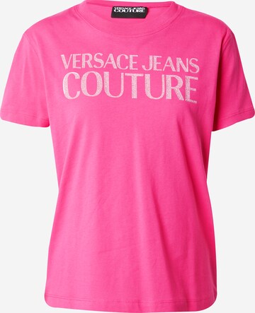 Versace Jeans Couture Футболка в Ярко-розовый: спереди