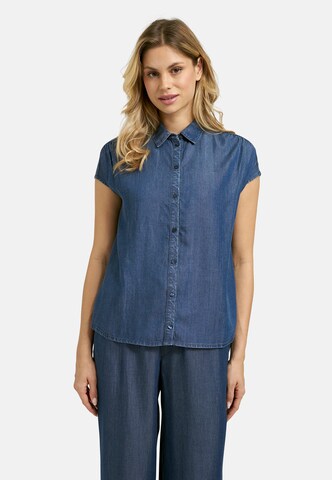 Milano Italy Blouse in Blue: front