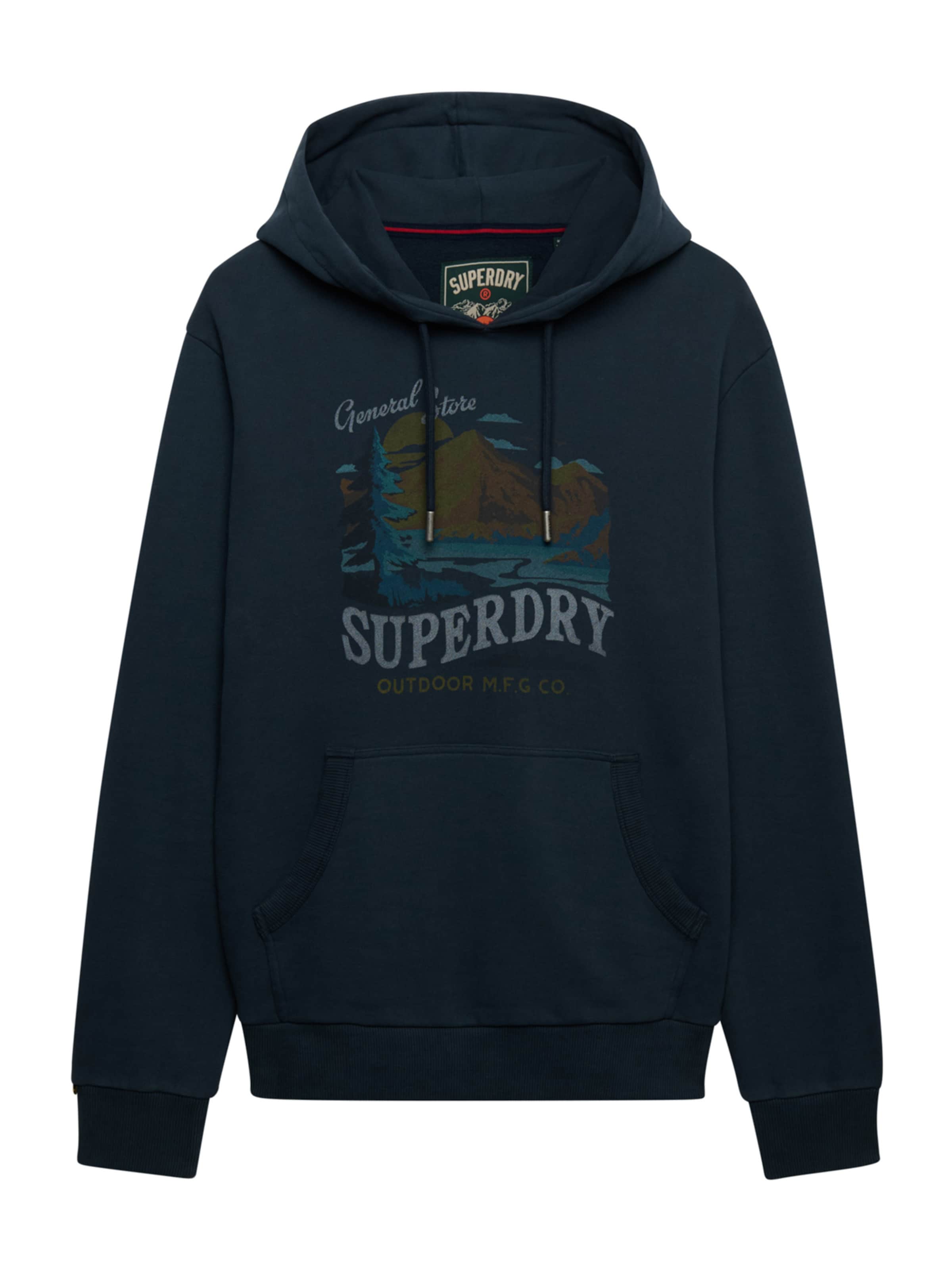 Bluză de molton 'OUTDOORS MOUNTAIN' de la Superdry & Co pe albastru: față
