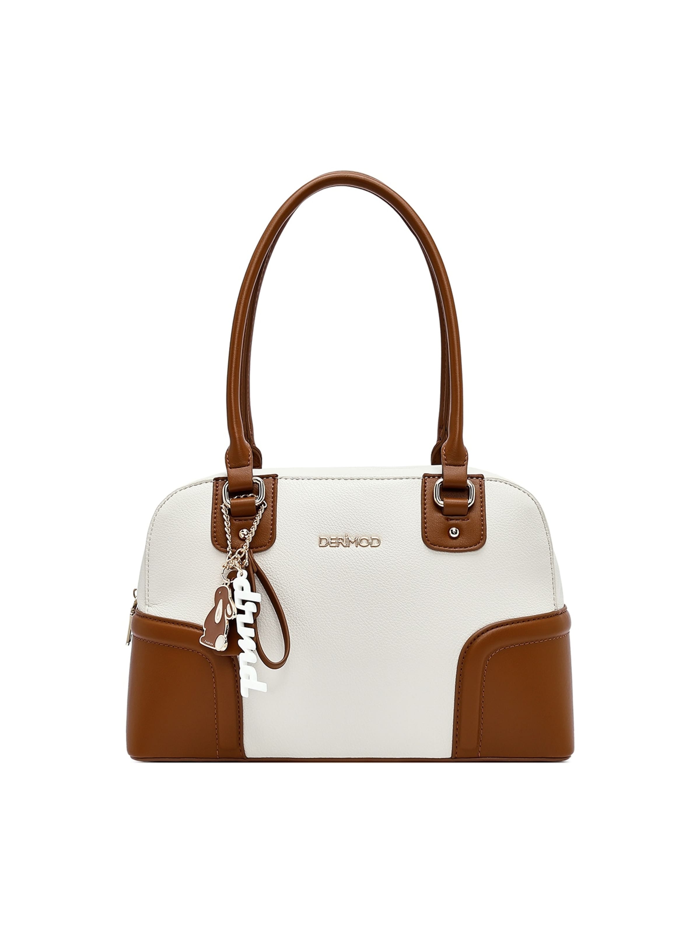 Derimod Schoudertas in Beige: voorkant