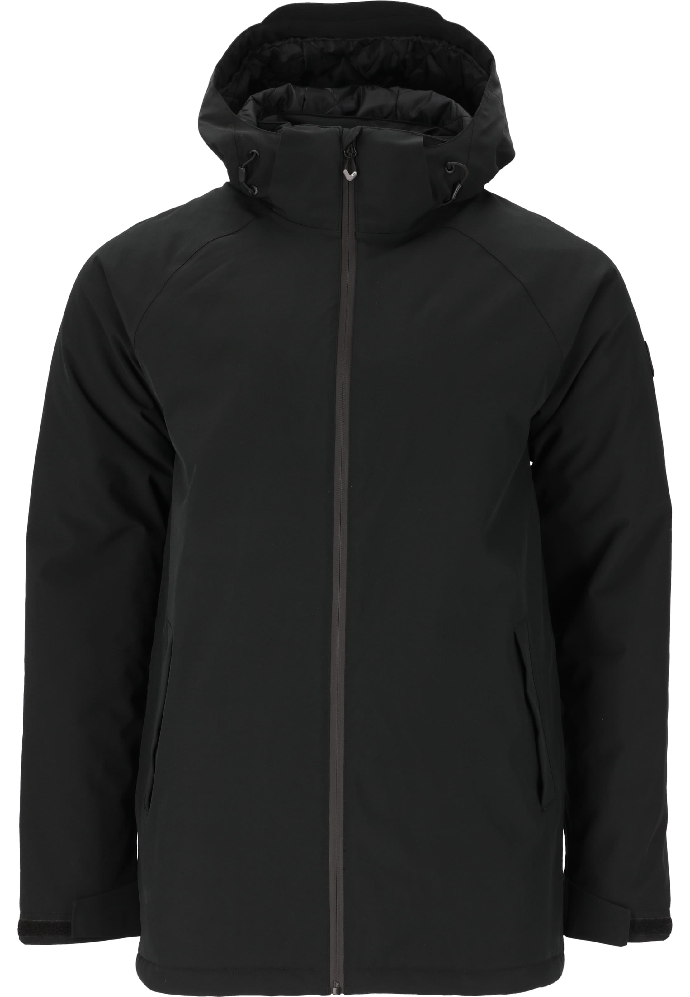 Weather Report Performance Jacket 'Brennt' in Black: front