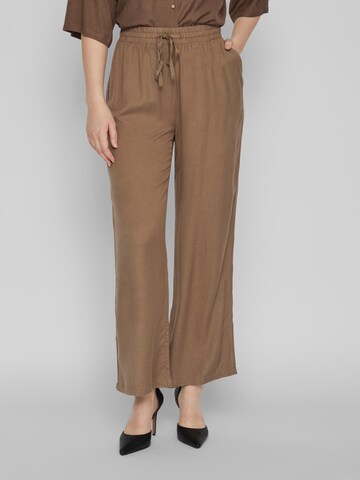 VILA Regular Trousers 'Pricil' in Brown: front