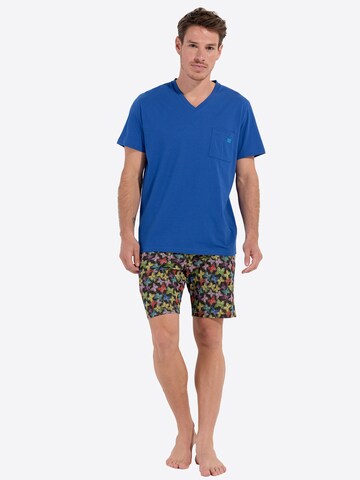 HOM Pajama short ' Beautifly ' in Blue: front