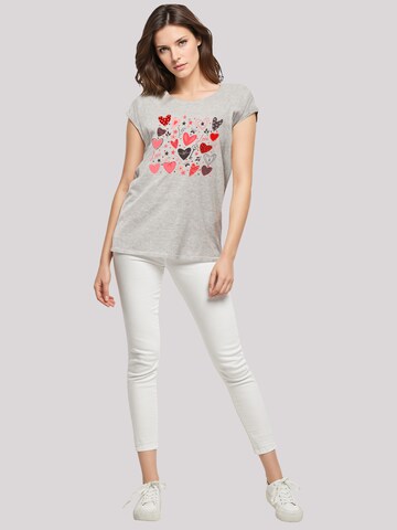 T-shirt 'Cute Herzen Variety Valentinstag' F4NT4STIC en gris
