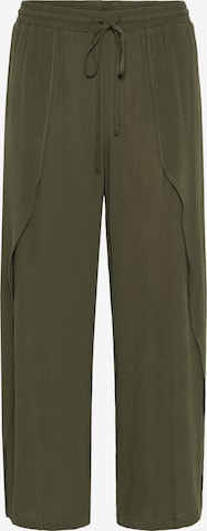 Cream Trousers 'Allie' in Green: front