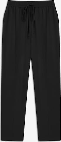Twist Pleated Pants 'Carrot' in Black: front