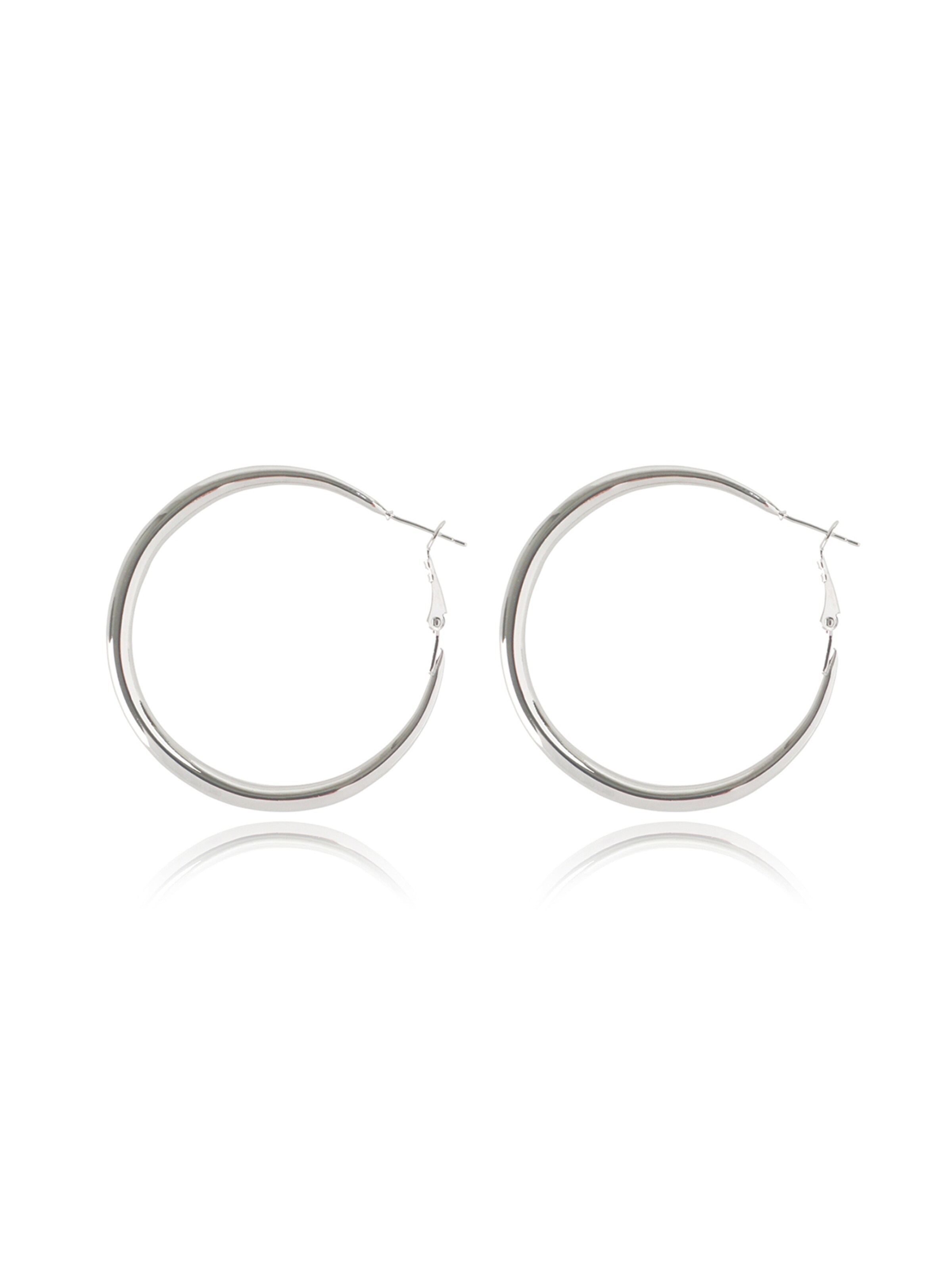 Nightini Earrings 'Große Silber Creolen 50mm' in Silver: front