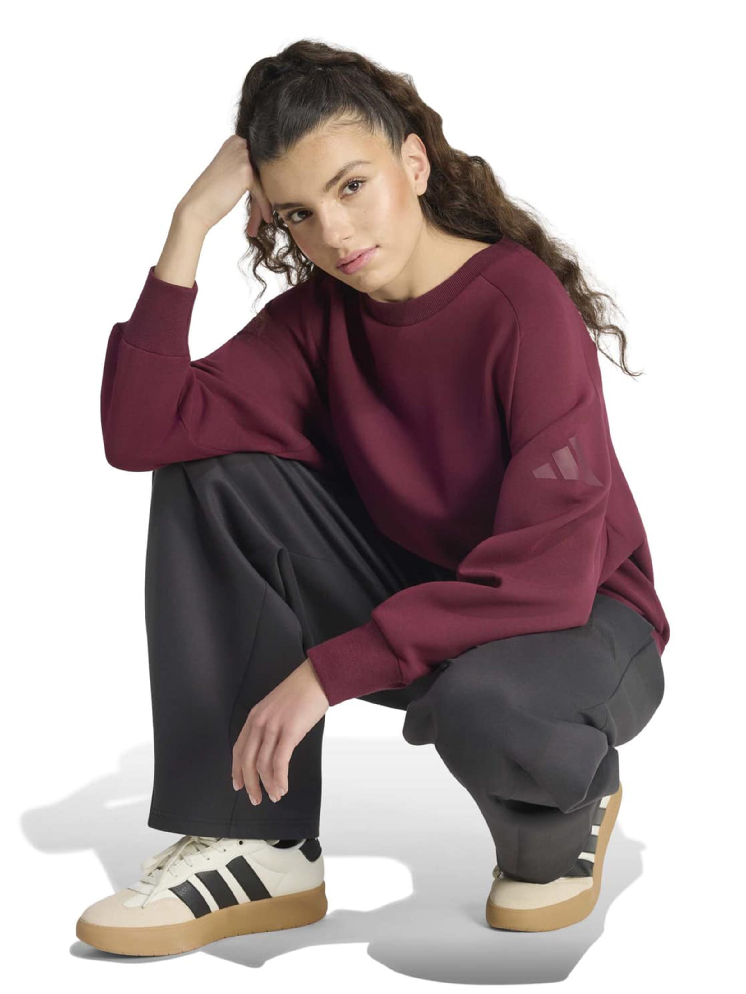 ADIDAS SPORTSWEAR Sportovní mikina 'Soft Lux' – červená