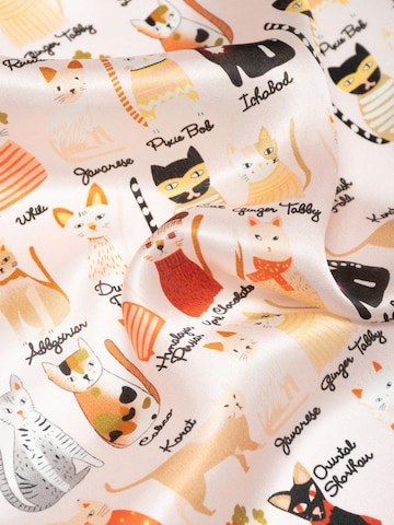 MayTree Scarf 'Seidentuch Katzen' in Pink