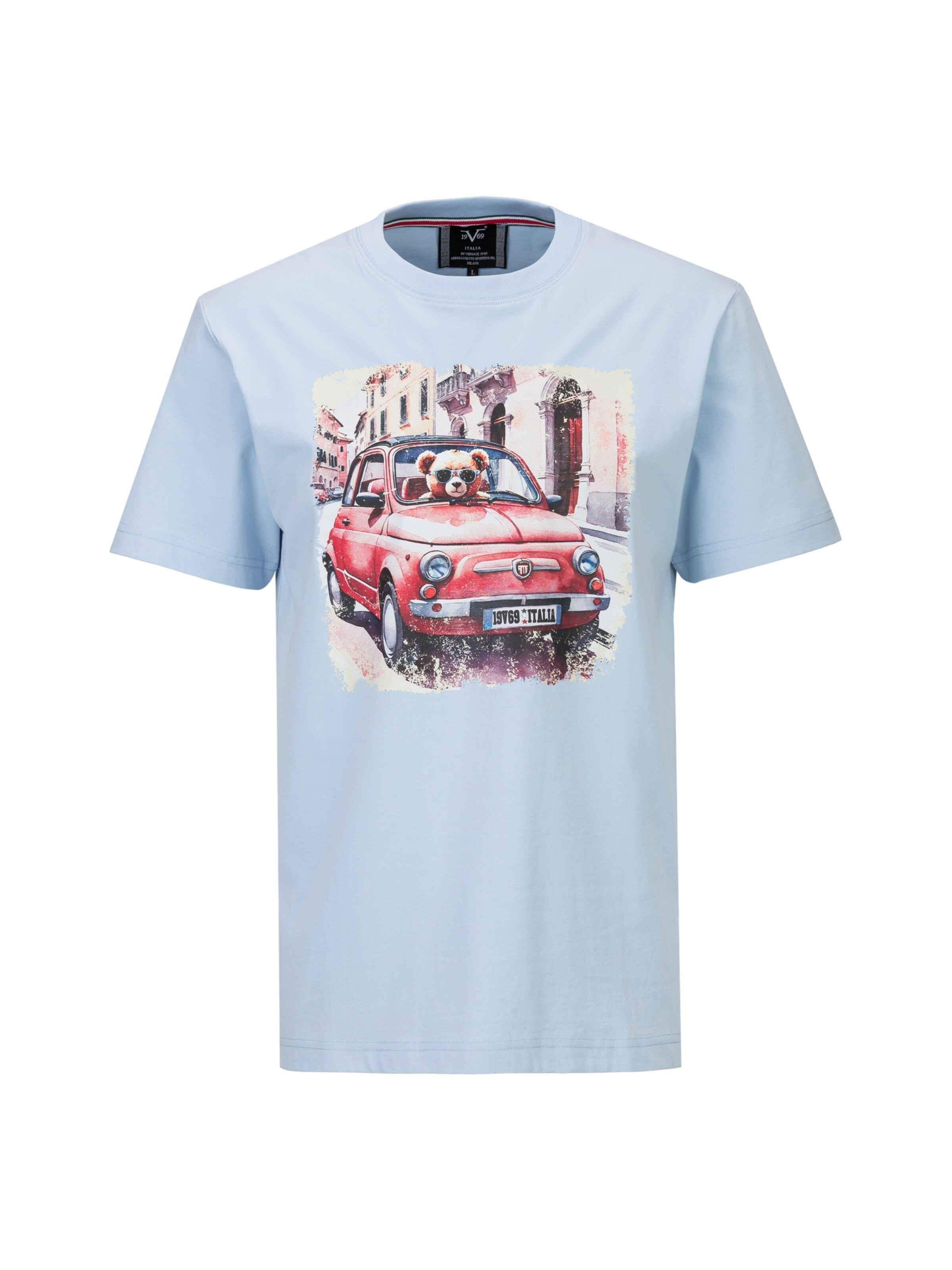 19V69 ITALIA Shirt 'Rafael Bear 500' in Blue: front