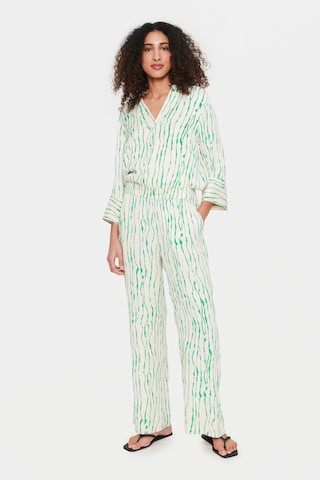 SAINT TROPEZ Wide leg Pants 'Ulla' in Green