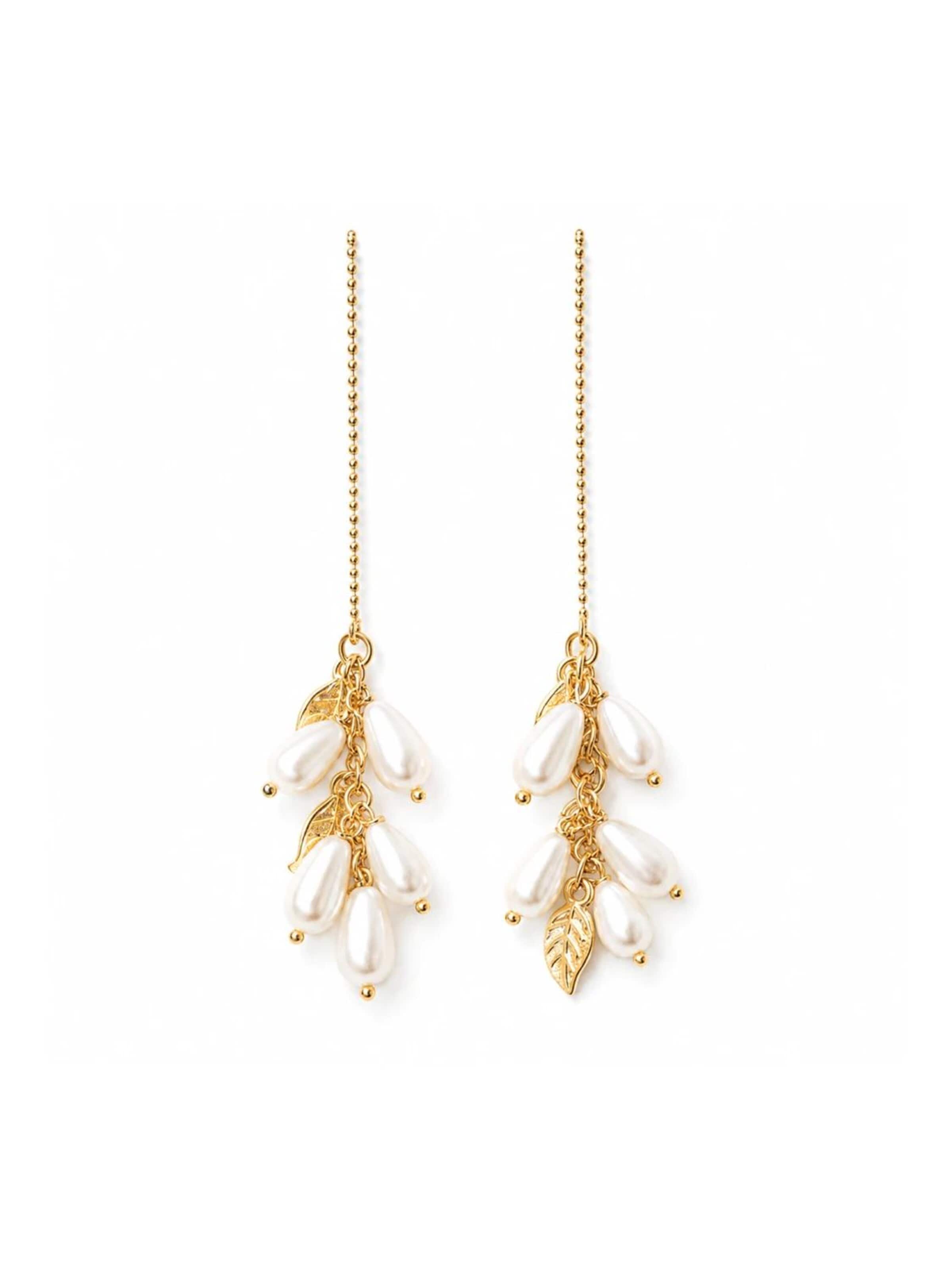 Sally Jane Bridal Ohrringe 'Olivia Earrings Gold'‌‌‌‌‌‌‌‌‌ in Gold: Vorderseite