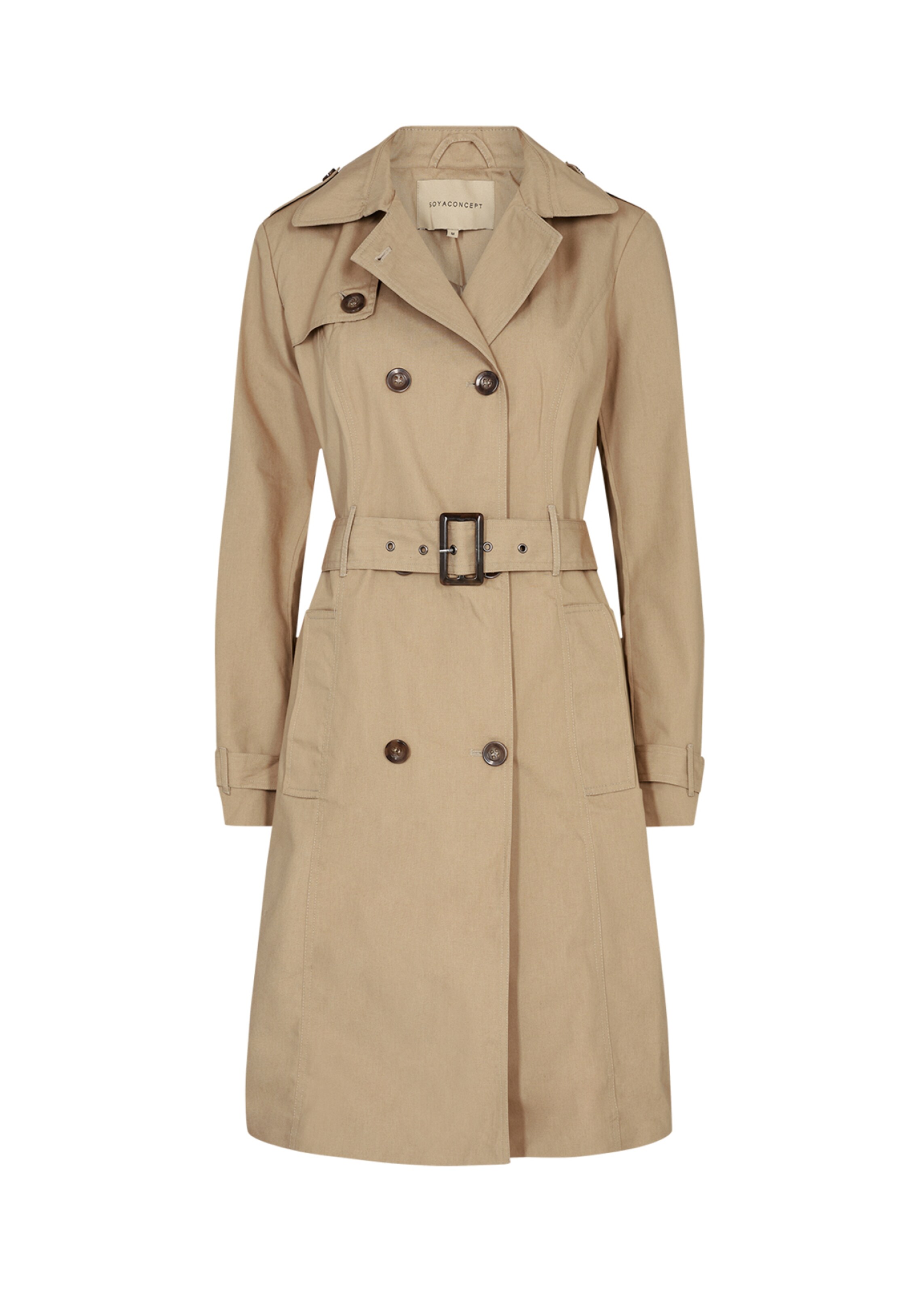 Soyaconcept - Abrigo de entretiempo 'LORA 5' en beige: frente