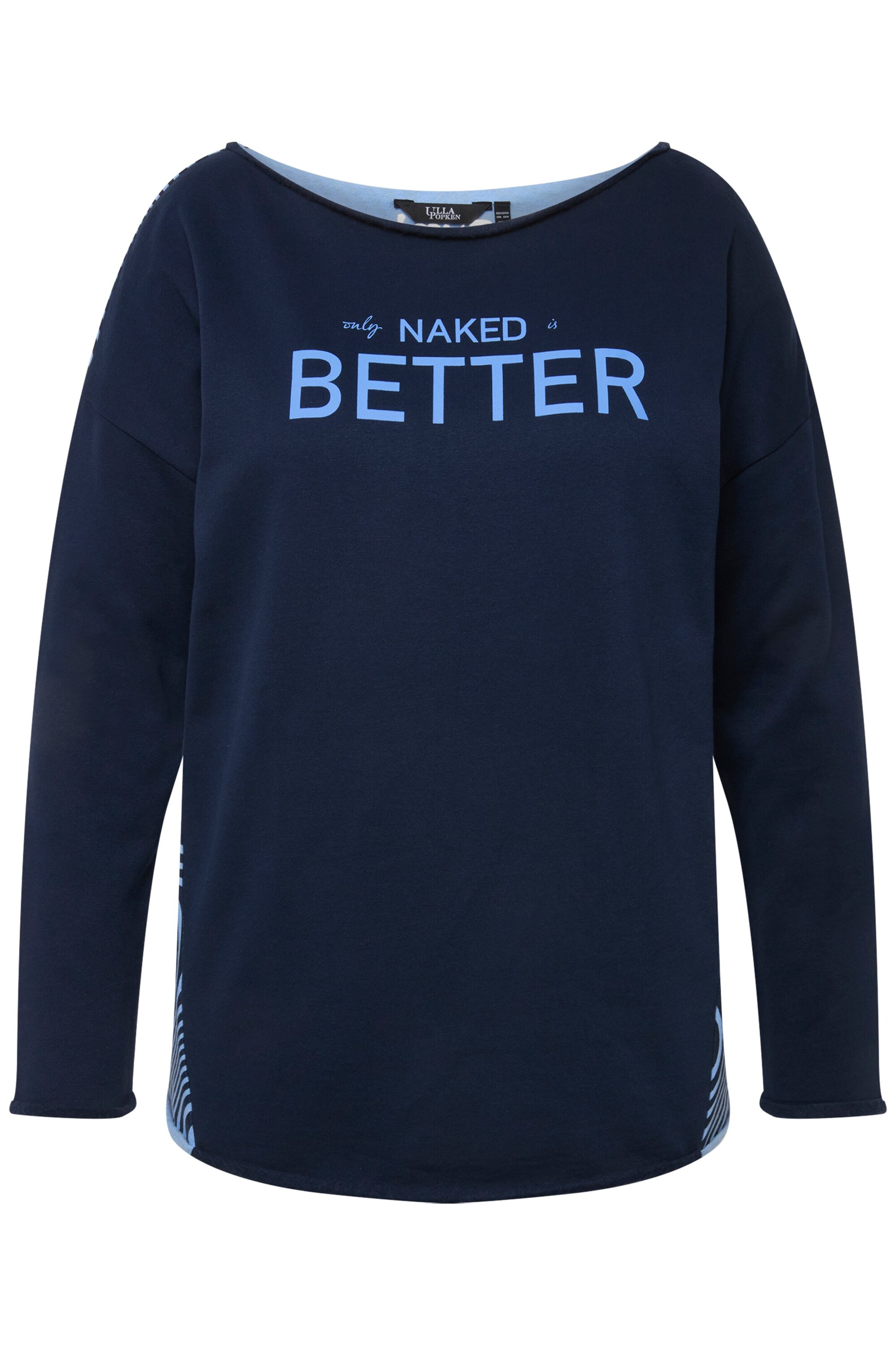 Ulla Popken Sweatshirt in Blauw: voorkant