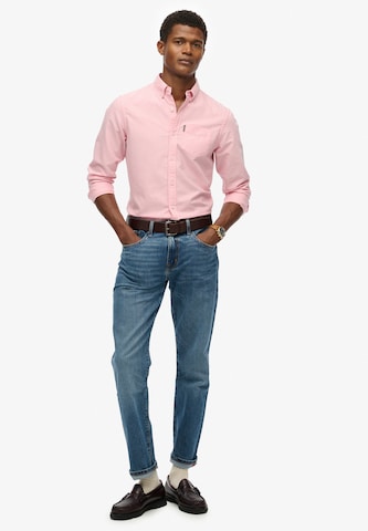Superdry Regular fit Overhemd 'Essentials' in Oranje