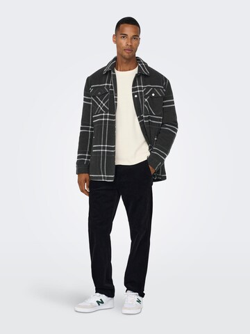 Only & Sons Between-Season Jacket 'Creed' in Black