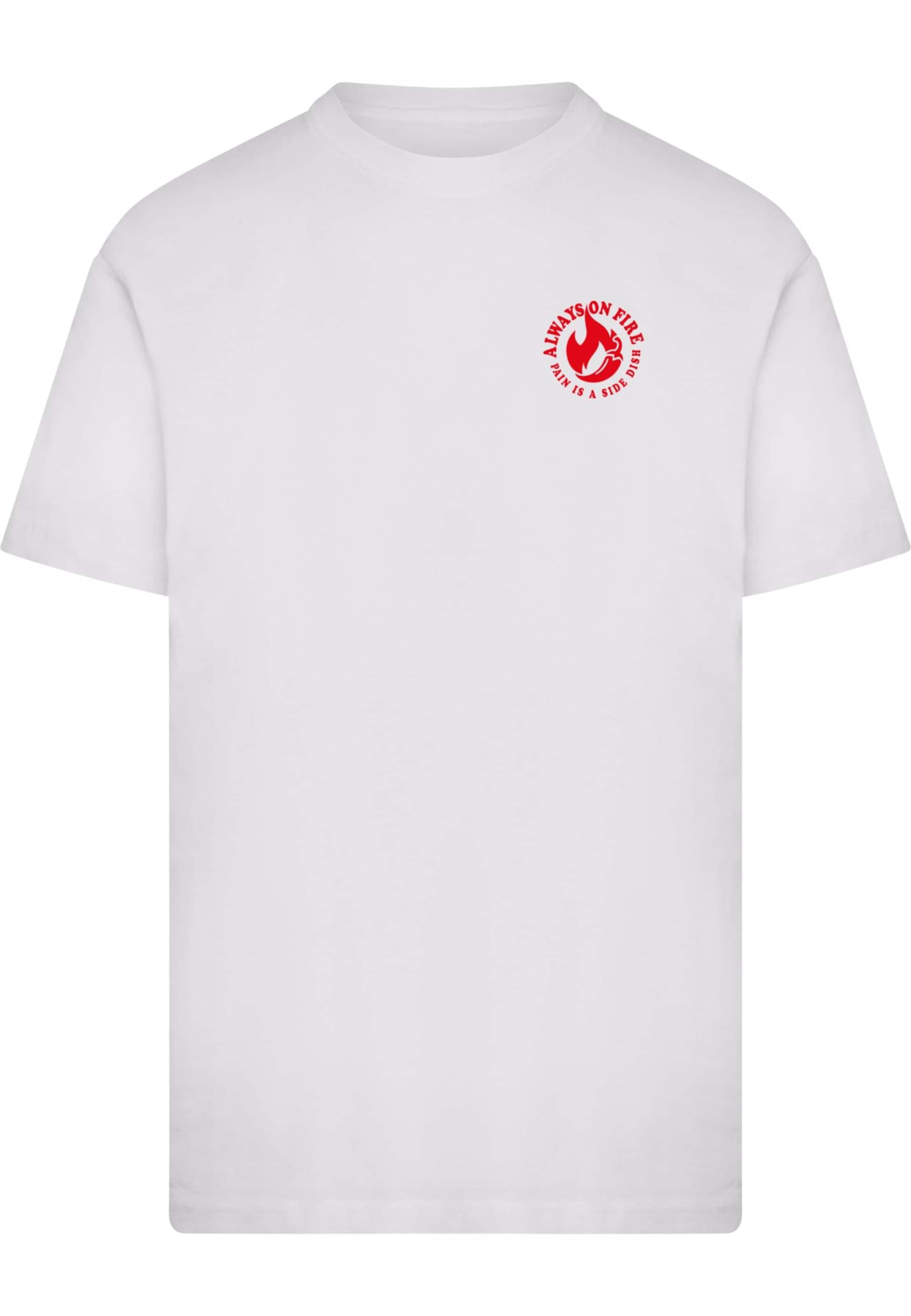 T-Shirt 'Always On Fire' Mister Tee en blanc : devant