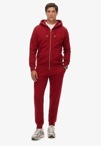 Veste de survêtement Superdry en rouge