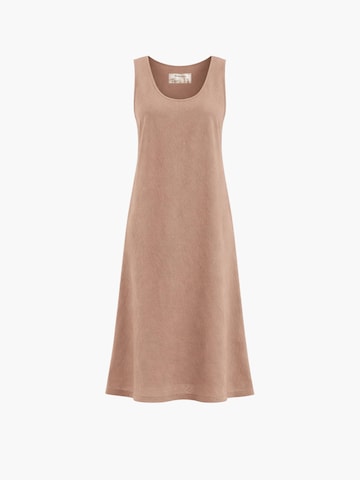 AmourLinen Dress 'Ines' in Brown: front