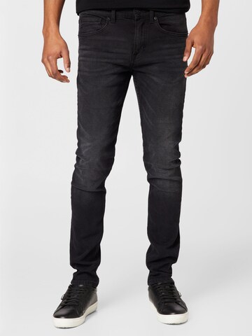 QS Slim fit Jeans in Black: front