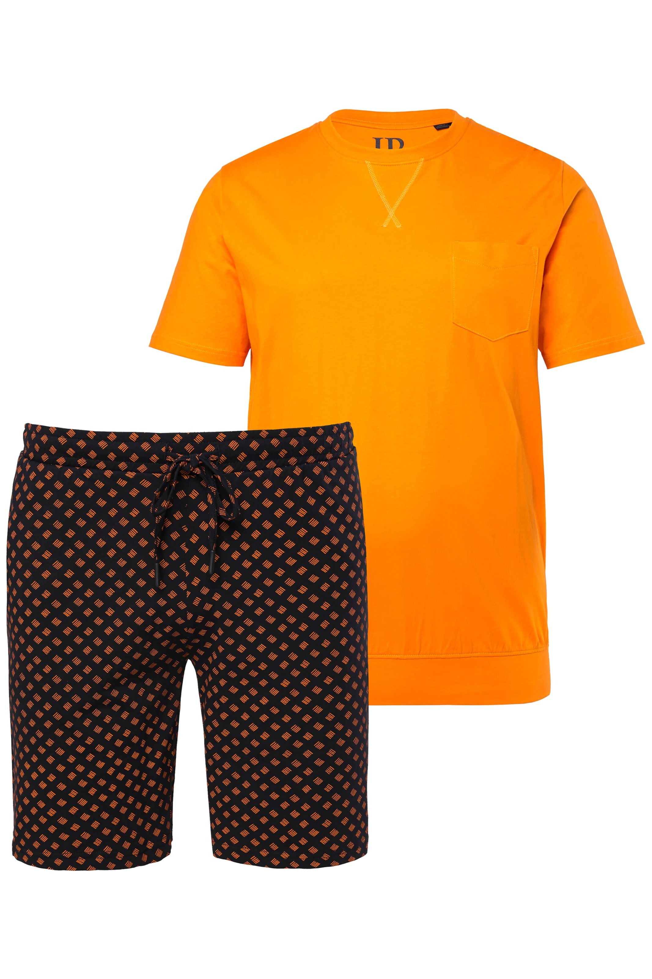 JP1880 Pyjama kort in Oranje: voorkant